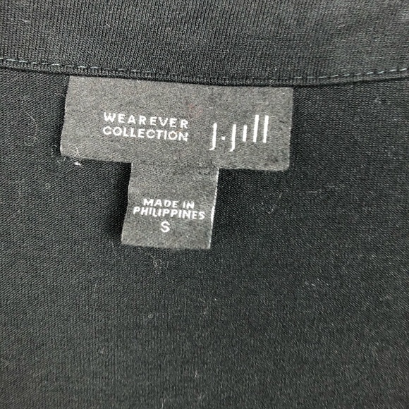 J. Jill Wearever Collection Black Pleated Cardigan - Picture 3 of 5